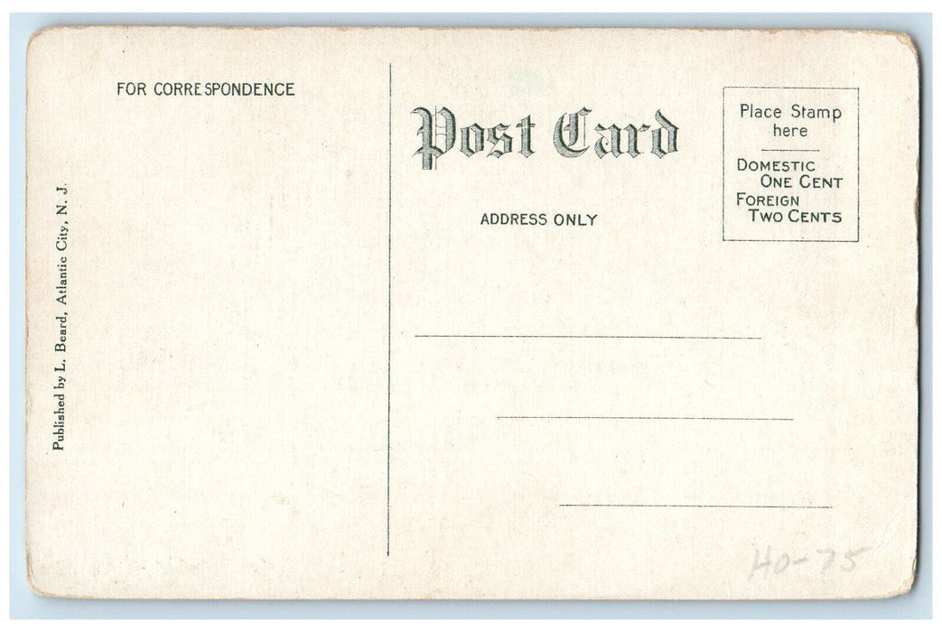 c1910 Fairview Hotel Ocean City New Jersey NJ Antique Unposted Postcard