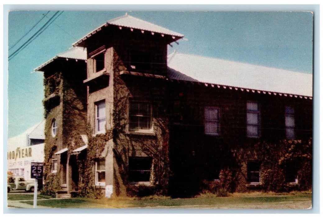 c1960 Masonic Temple Exterior Building Yuba City California CA Highway Postcard