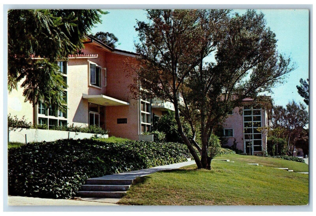 c1960 Johnson Hall Residence Women Whittier College Exterior California Postcard