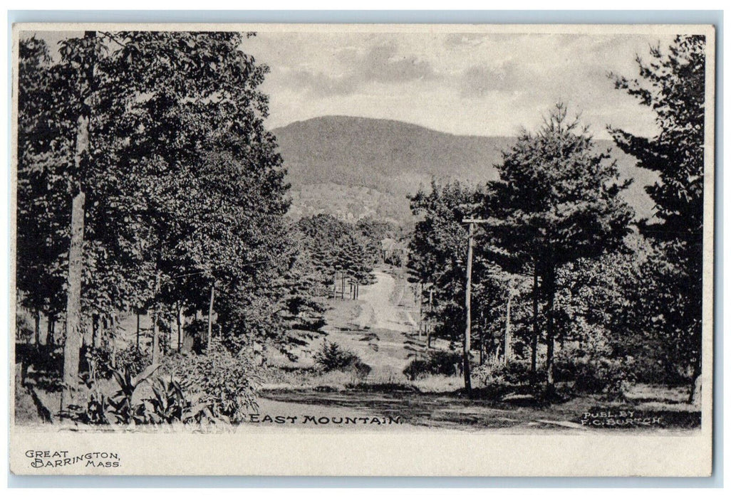 View Of East Mountain Great Barrington Massachusetts MA Antique Postcard