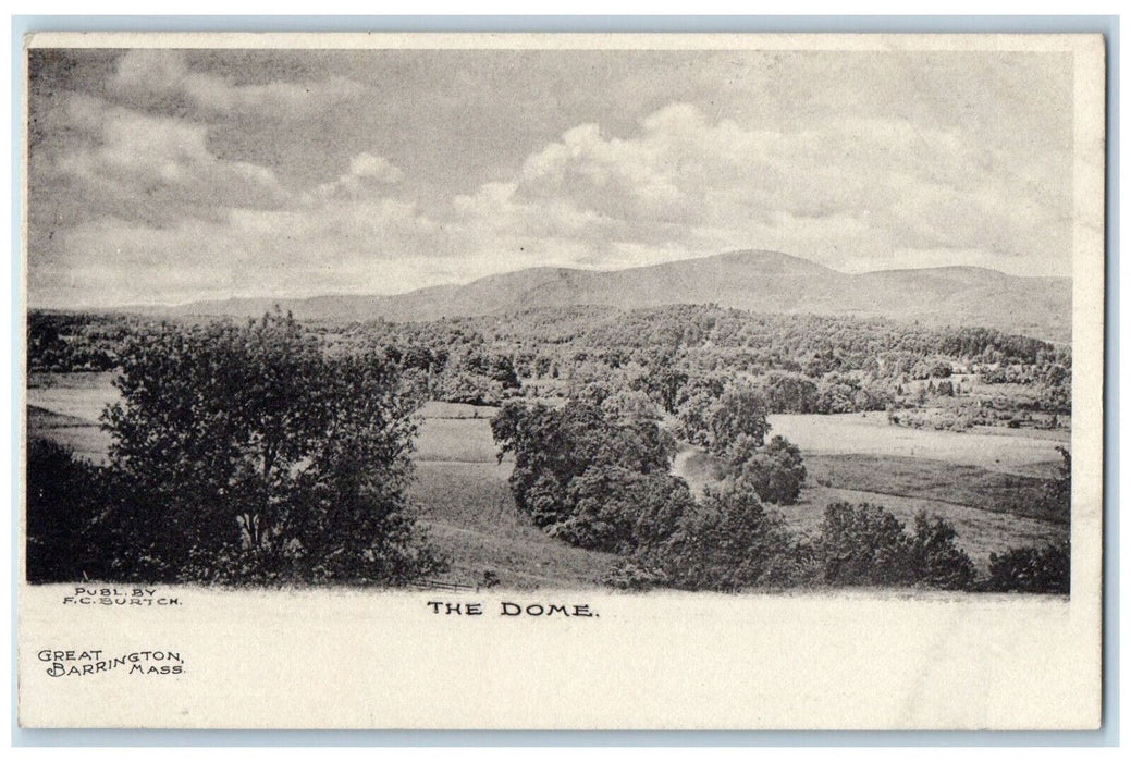 Bird's Eyer View The Dome Great Barrington Massachusetts MA Antique Postcard