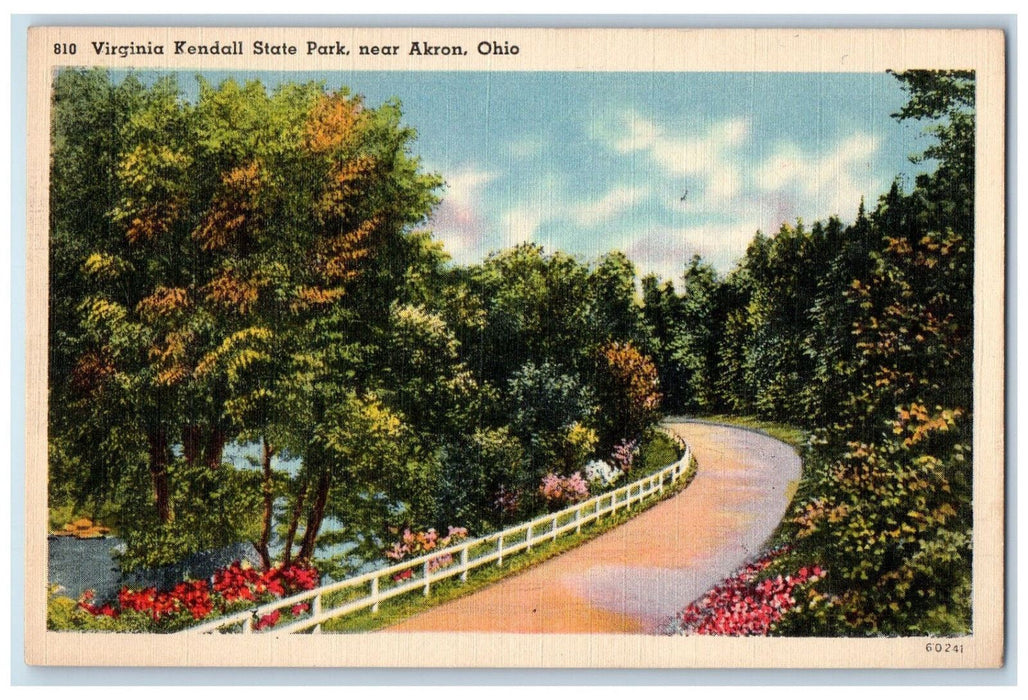 c1940's Virginia Kendall State Park Akron Ohio OH Vintage Unposted Postcard