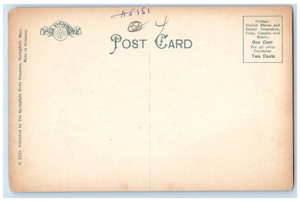 Scenic View Of Connecticut River From Mt. Tom Holyoke Massachusetts MA Postcard