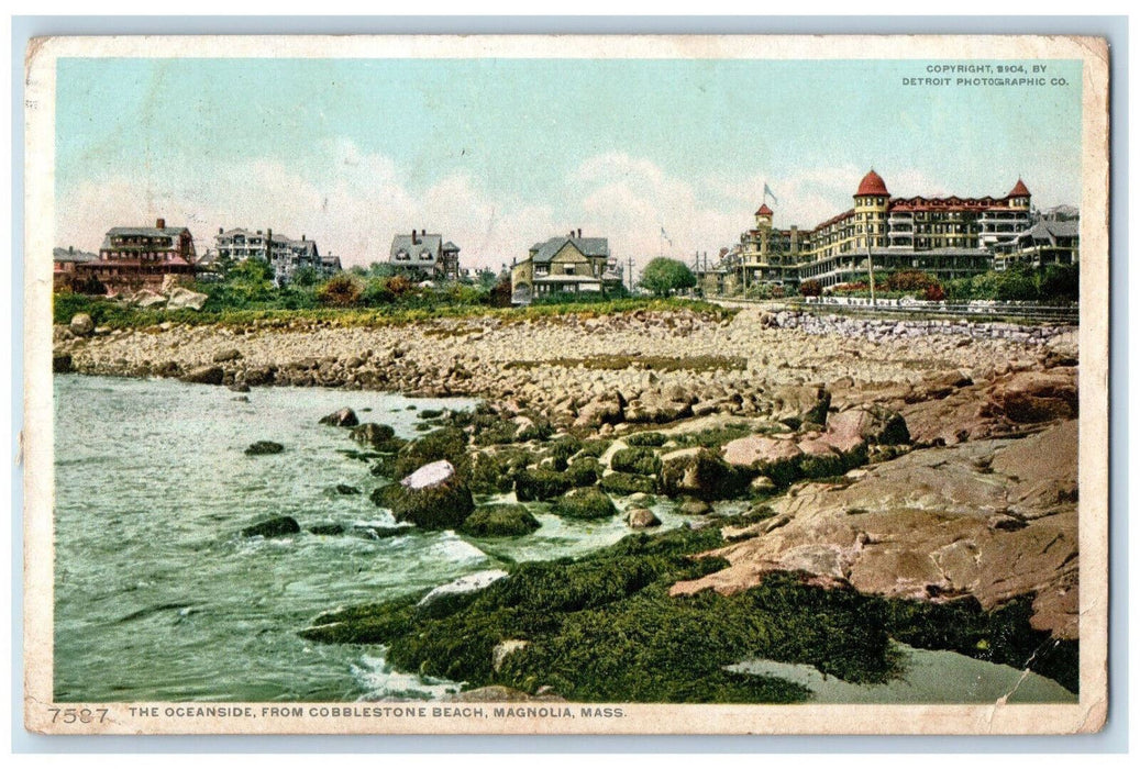 1909 The Oceanside from Cobblestone Beach Magnolia MA Phostint Postcard