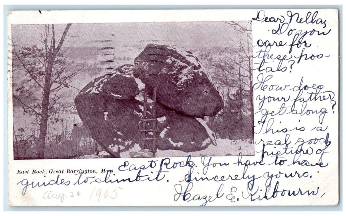 1905 East Rock Great Barrington Massachusetts MA Antique Posted Postcard