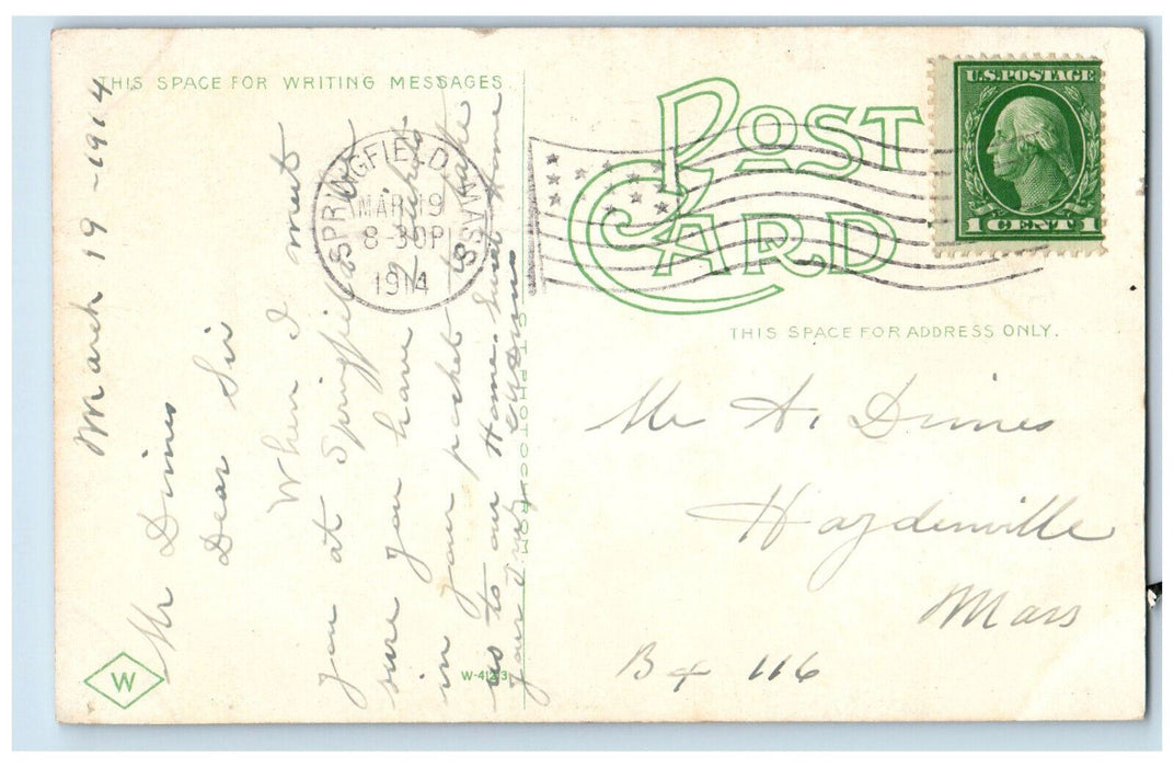 1914 Historical Gen. Shephard Elm. Big Tree Westfield Massachusetts MA Postcard