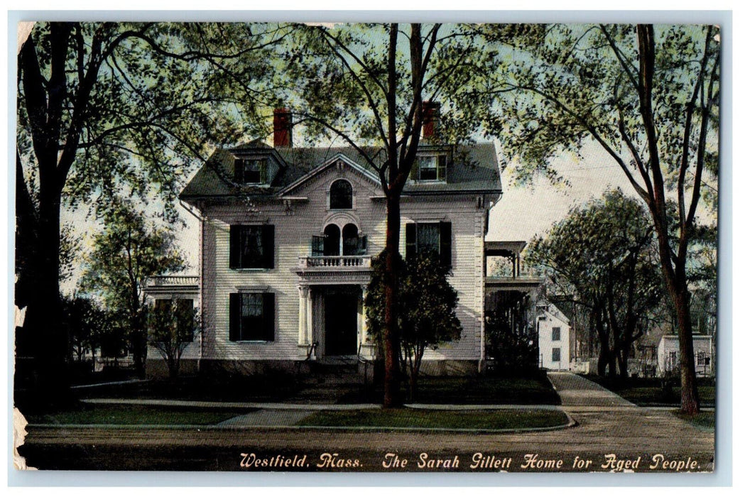 1912 The Sarah Gillett Home For Aged People Westfield Massachusetts MA Postcard
