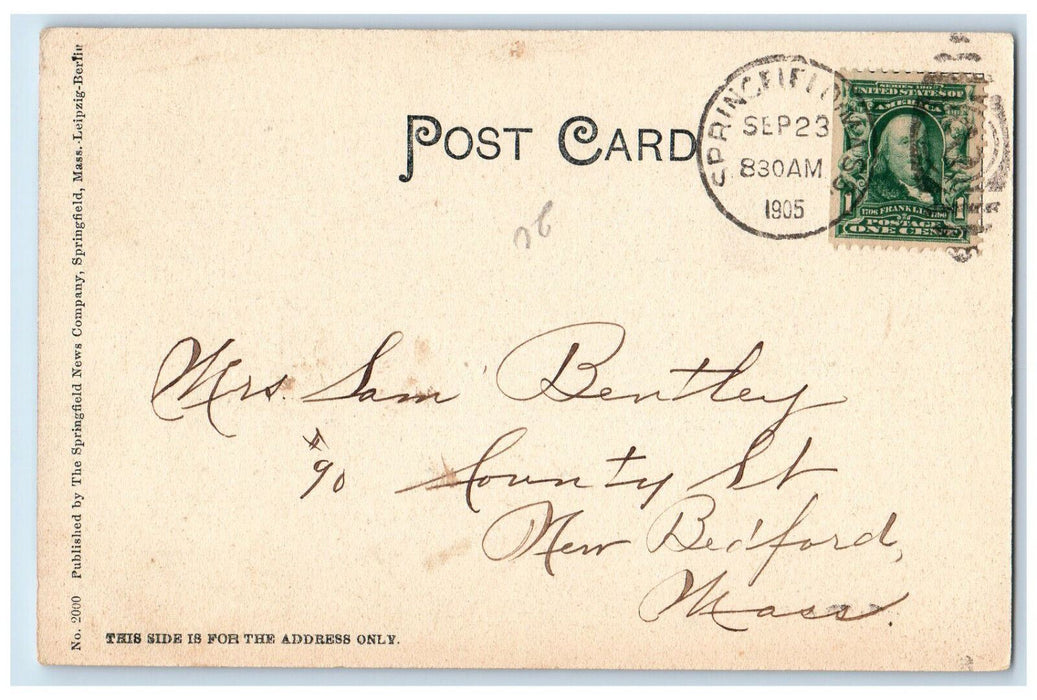 1905 United States Arsenal & State Street Springfield Massachusetts MA Postcard