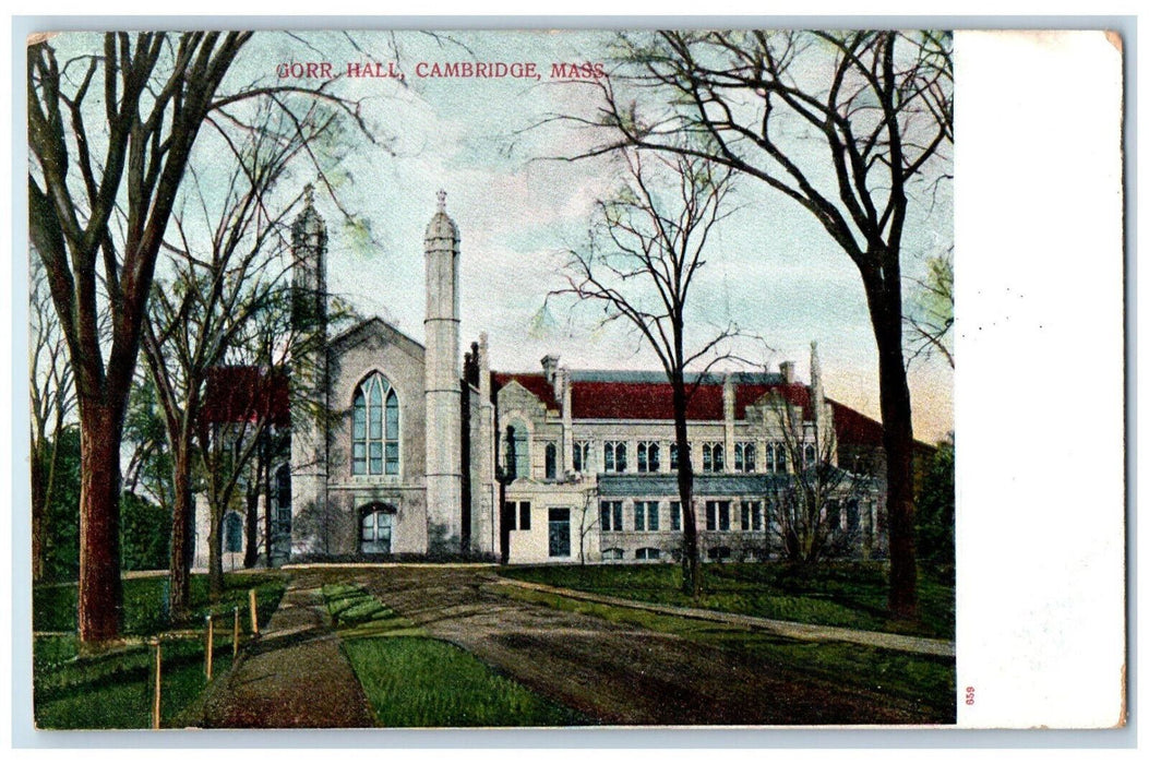 c1905 Gorr Hall Cambridge Massachusetts MA Antique Unposted Postcard