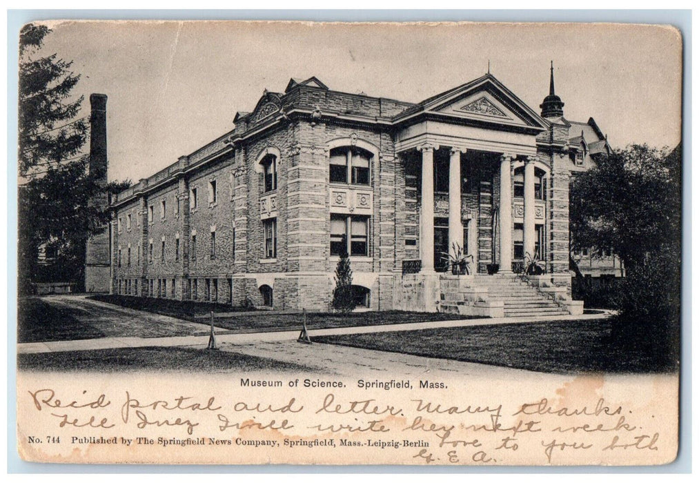 Museum Of Science Building Exterior Scene Springfield Massachusetts MA Postcard