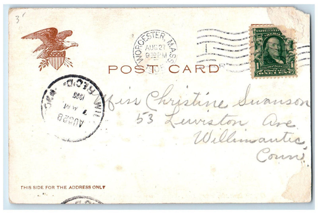 1905 Oread Institute Building Worcester Massachusetts MA Antique Postcard