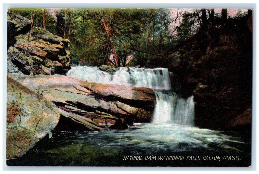 c1905 Natural Dam Wahconah Falls Dalton Massachusetts MA Antique Postcard
