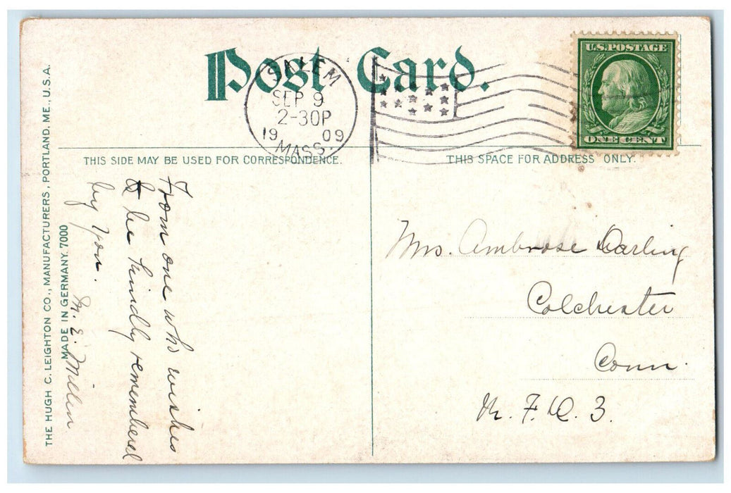 1909 Corner of Fort Pickering on Winter Island Salem Massachusetts MA Postcard