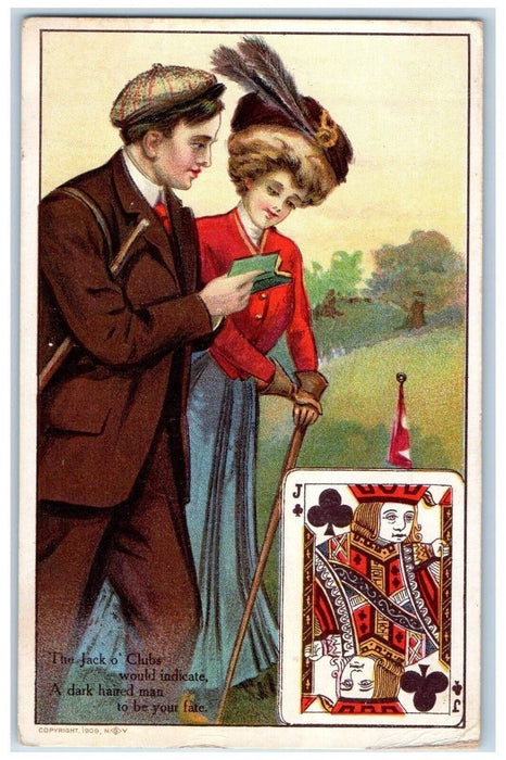 c1910's Fortune Telling Gambling Jacks Addison Michigan MI Antique Postcard