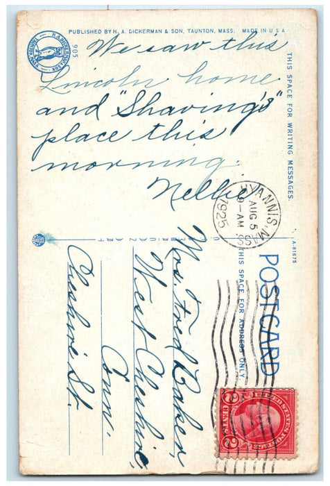 1925 Joseph C Lincoln Summer Residence Cape Cod Stories Chatham MA Postcard