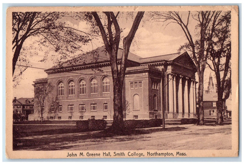 c1940's John M Green Hall Smith College Northampton Massachusetts MA Postcard