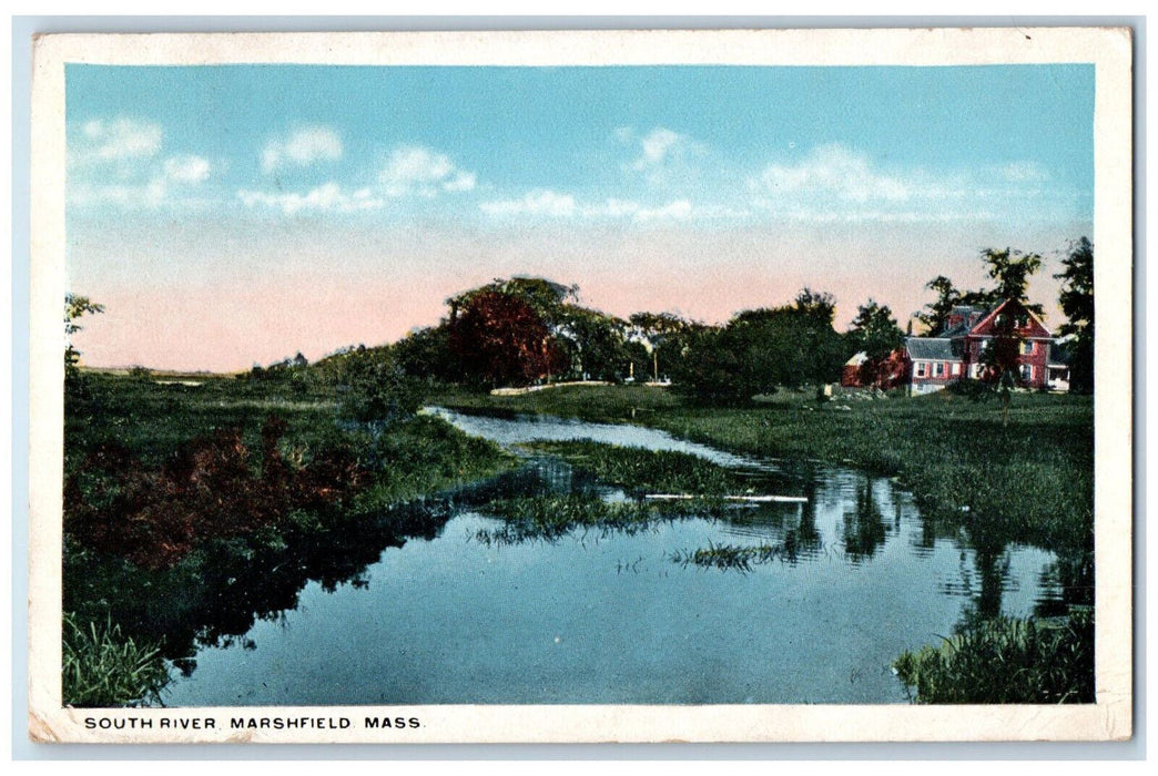 1926 South River Marshfield Massachusetts MA Vintage Posted Postcard