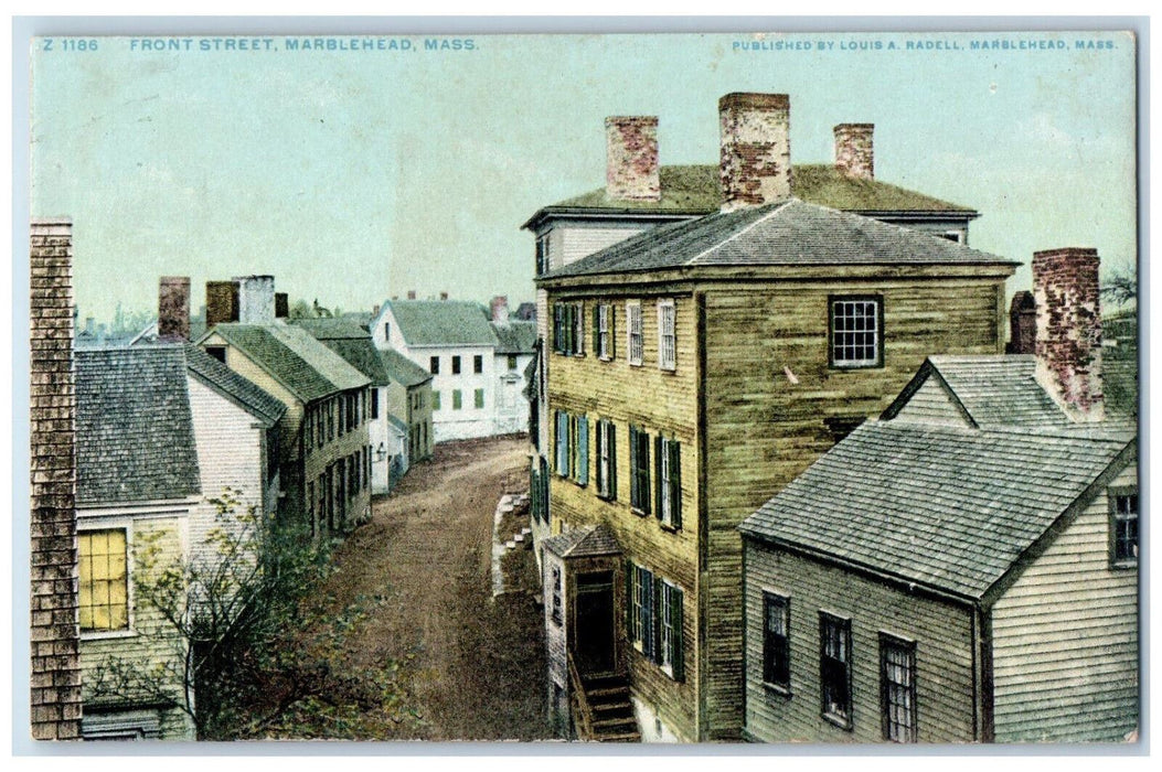 c1910's Front Street Marblehead Massachusetts MA Antique Unposted Postcard