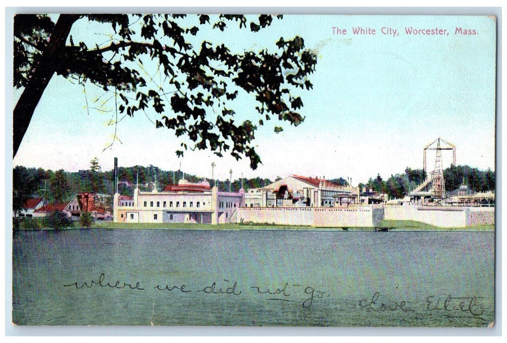 1906 The White City Worcester Massachusetts MA Antique Posted Postcard