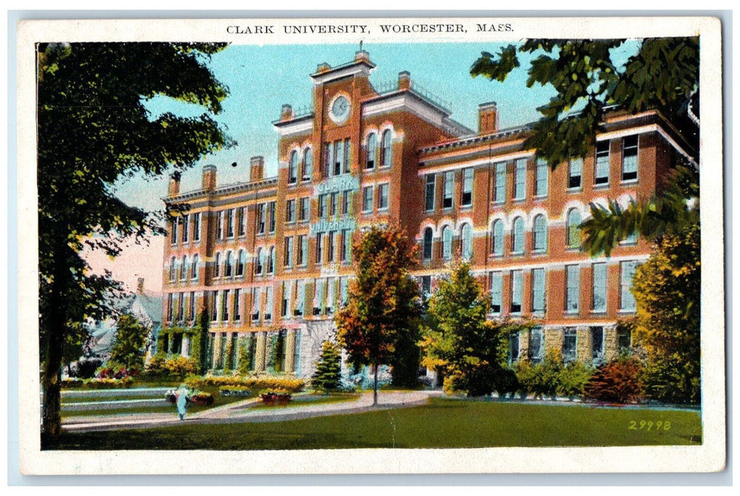 c1920's Clark University Worcester Massachusetts MA Antique Unposted Postcard