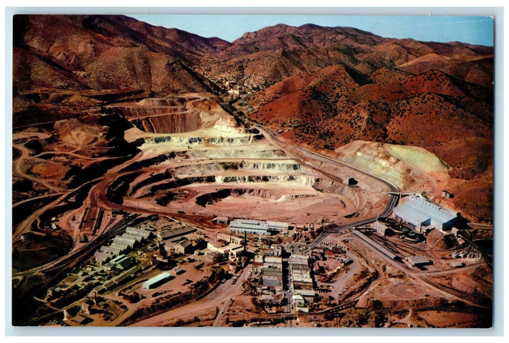 c1960's Phelps Dodge Corporation's Lavender Open-Pit Copper Mine AZ Postcard
