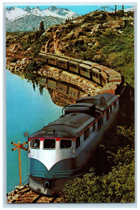 1977 Train Along The White Pass Washington WA Vintage Posted Postcard