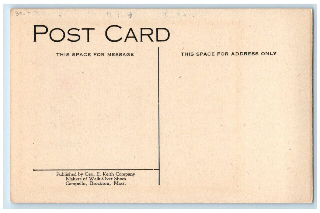 c1910's John Howard Payne Walk Over Shoes Advertising Brockton MA Postcard