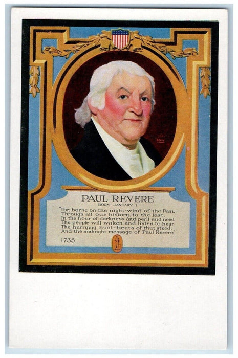 c1910's Paul Revere Walk Over Shoes Advertising Brockton MA Antique Postcard