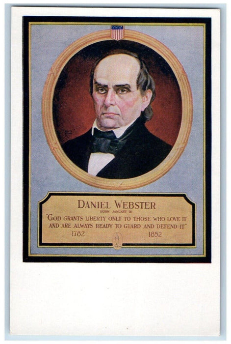 c1910's Daniel Webster Walk Over Shoes Advertising Brockton MA Antique Postcard