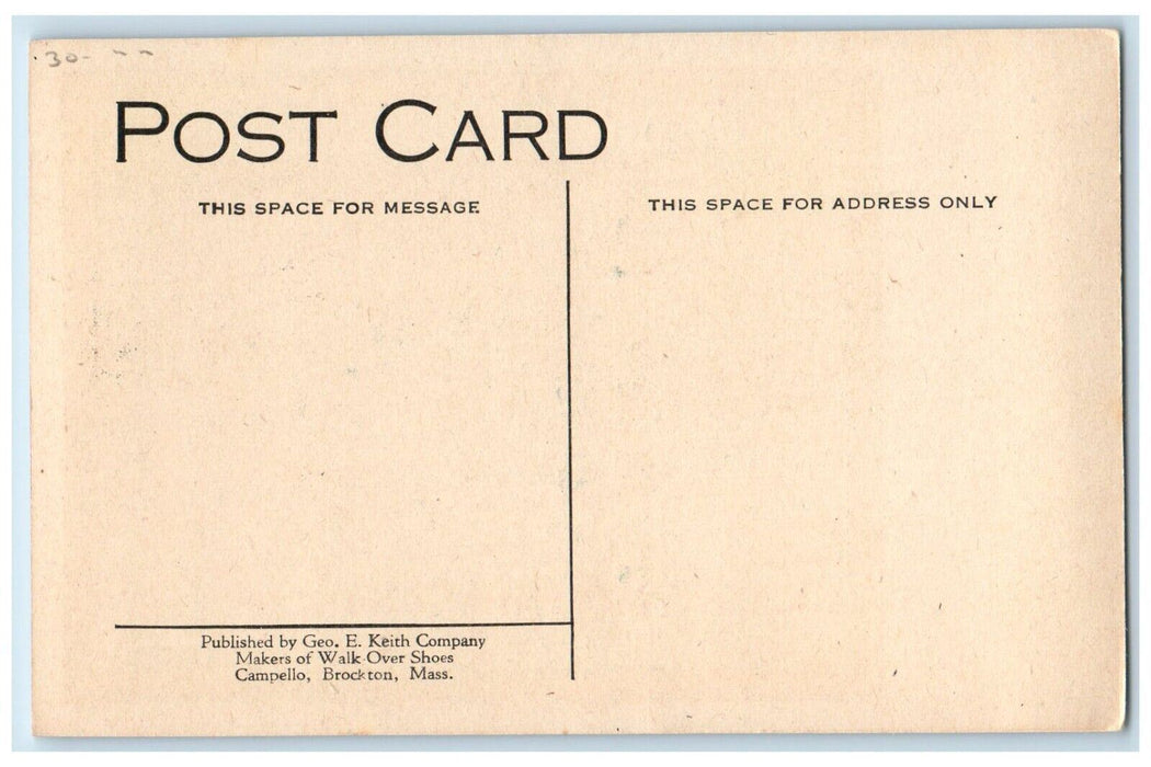 Thoedore Roosevelt Walk Over Shoes Advertising Brockton MA Antique Postcard
