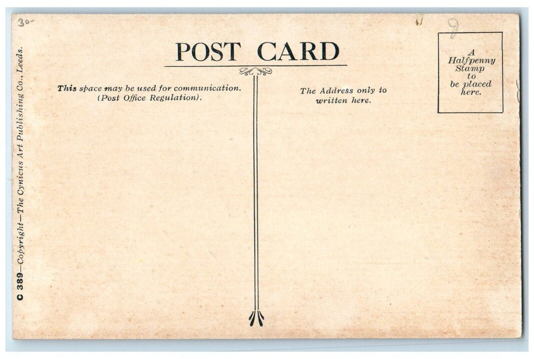 c1910's Girl Parrot Anthropomorphic Monkey Cigarette Smokes Antique Postcard