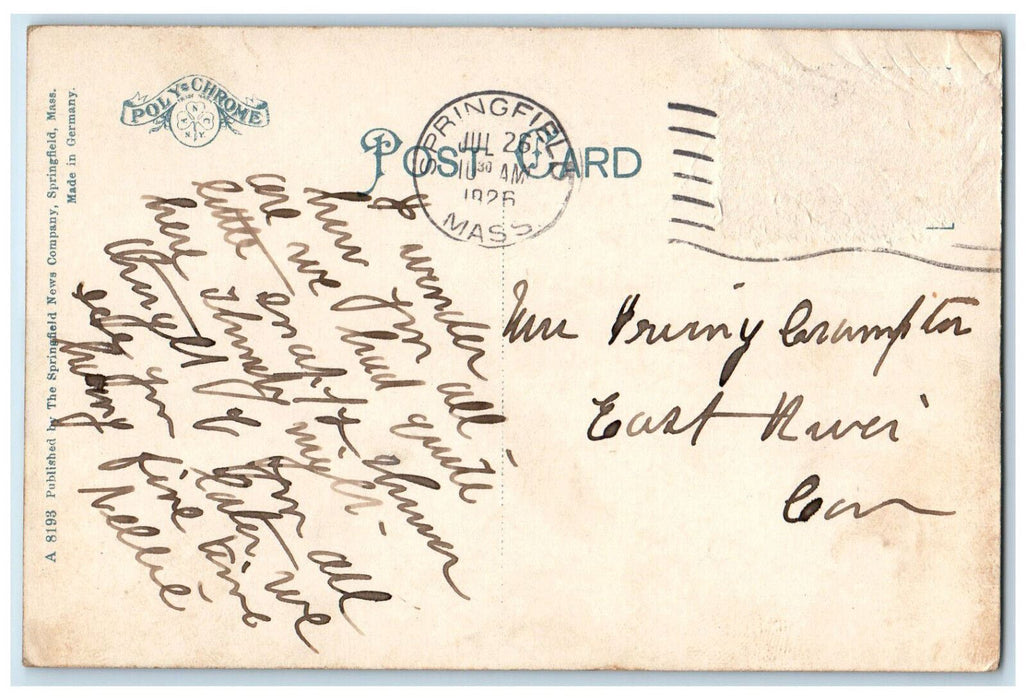 1926 The Pasture Wesleyan Academy Wilbraham Massachusetts MA Unposted Postcard