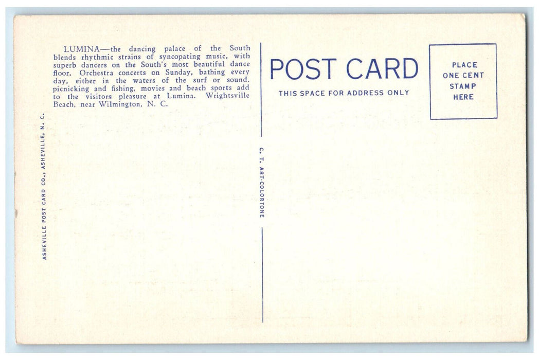 c1930's Bathing in the Atlantic Ocean at Lumina Wrightsville Beach NC Postcard