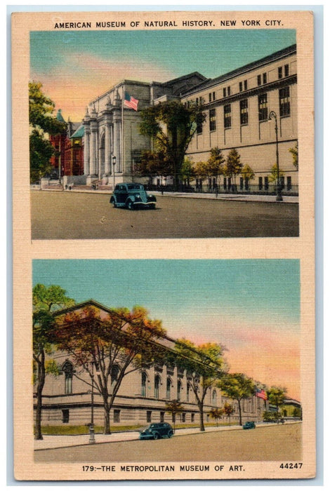 c1950's American Museum of Natural History New York City NY Multiview Postcard