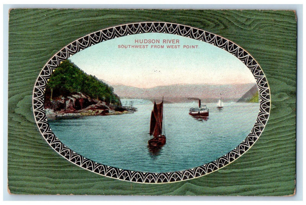 1913 Southwest from West Point Hudson River New York NY Perrysburg NY Postcard