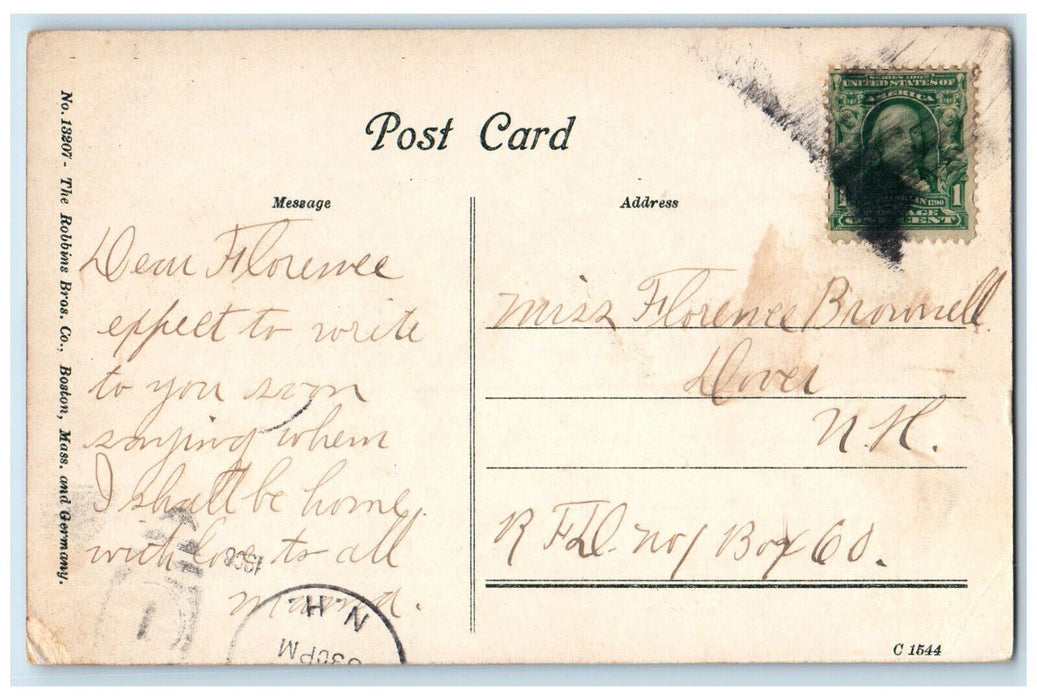 Back View Of Post Office Haverhill Massachusetts MA Antique Posted Postcard