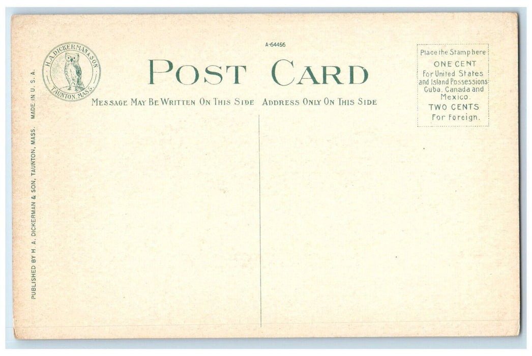 Third District Court House And Mechanics National Bank New Bedford MA Postcard