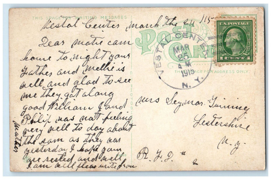 1915 View Of Cheshire Harbor Dam Near Pittsfield Massachusetts MA Postcard