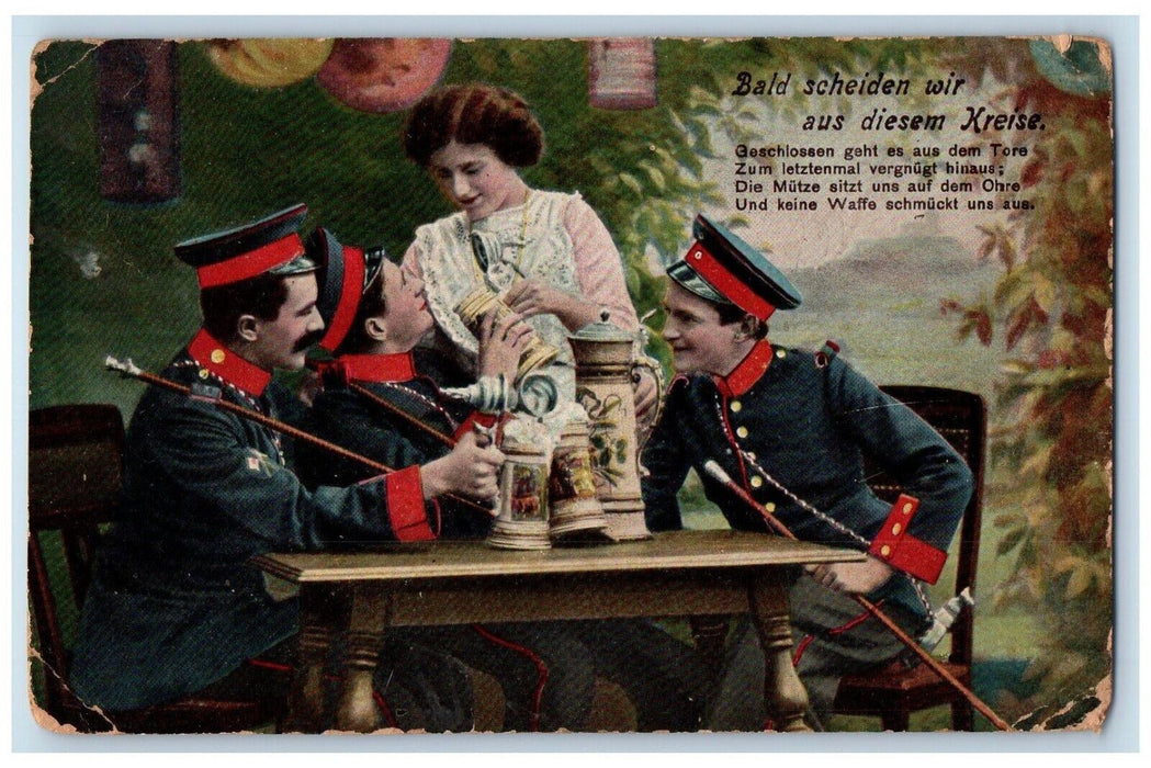 c1910's Prussia WWI Military Soldier Beerstein Germany Posted Antique Postcard