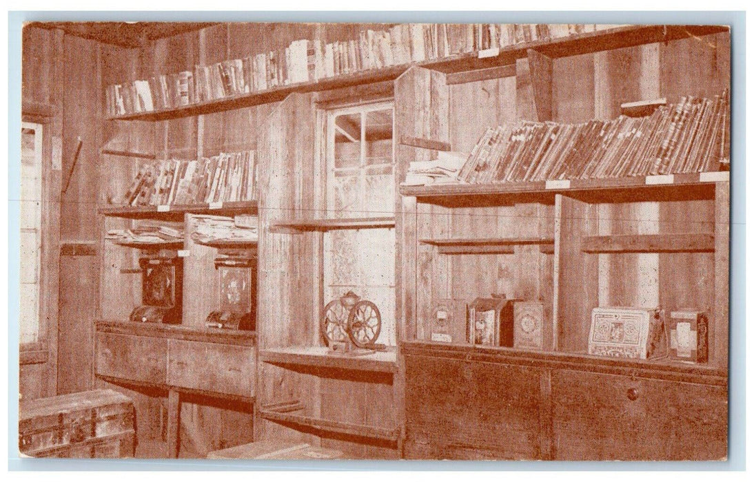 Old Tripp Store Interior Scene  Built 1852 Woodside California CA Postcard