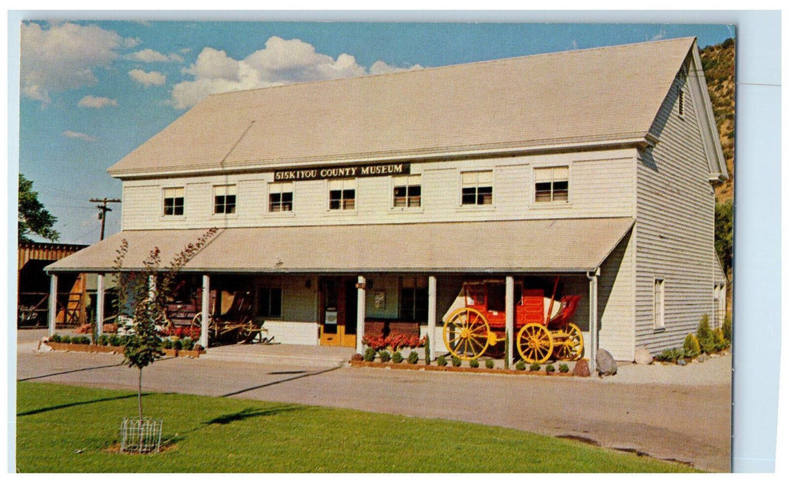 The Siskiyou County Museum Exterior View At Yreka California CA Vintage Postcard
