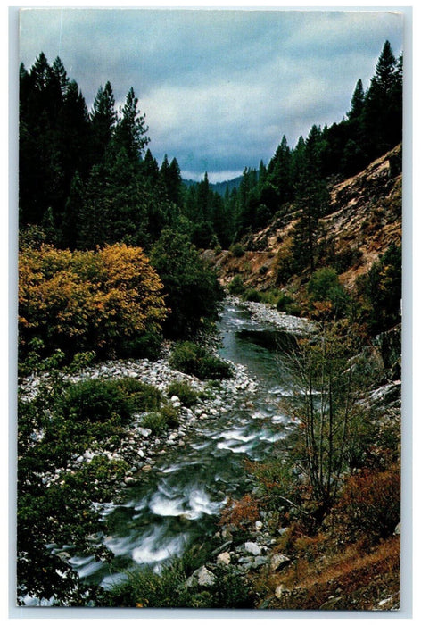 1982 Scenic View Of Yuba River California CA, Water Stream Scene Postcard