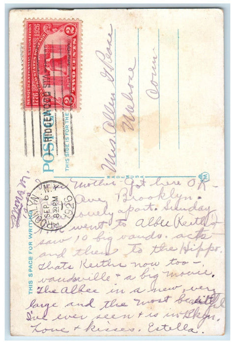 1926 Boys High School Building Brooklyn New York NY Vintage Posted Postcard