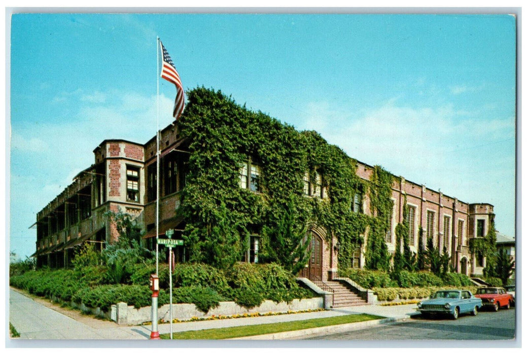 St. John's Cathedral Elementary School Building Fresno California CA Postcard