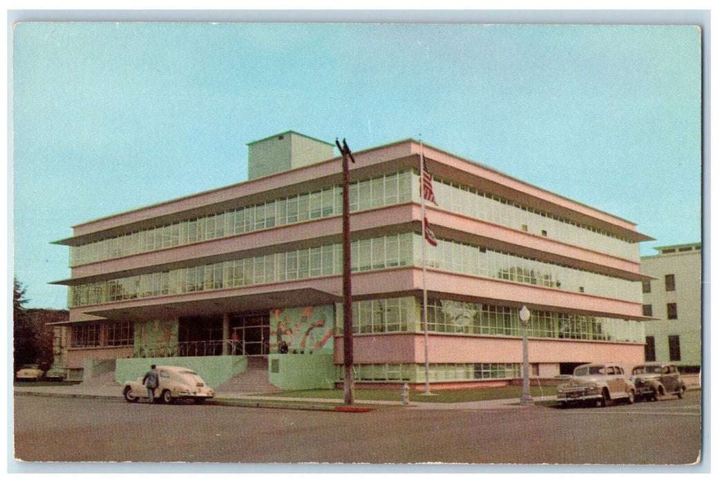 New Fresno County School Administration Building California CA Vintage Postcard