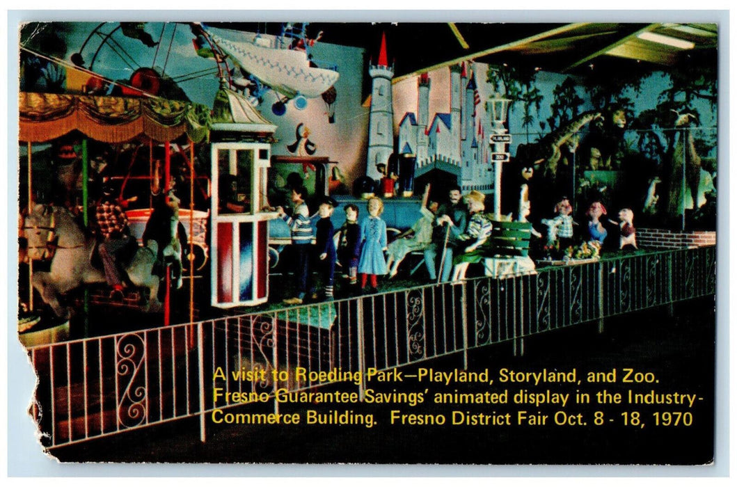 A Visit To Roeding Park Playland Storyland And Zoo Fresno California CA Postcard