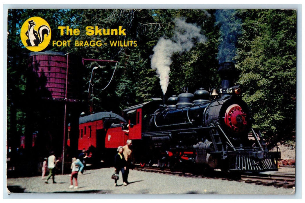1979 The Super Skunk Passenger Train Fort Bragg California CA Vintage Postcard
