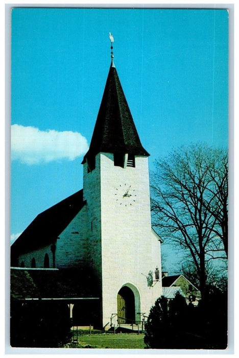 c1960 Trinity Episcopal Church Exterior Clock Tower Upperville Virginia Postcard