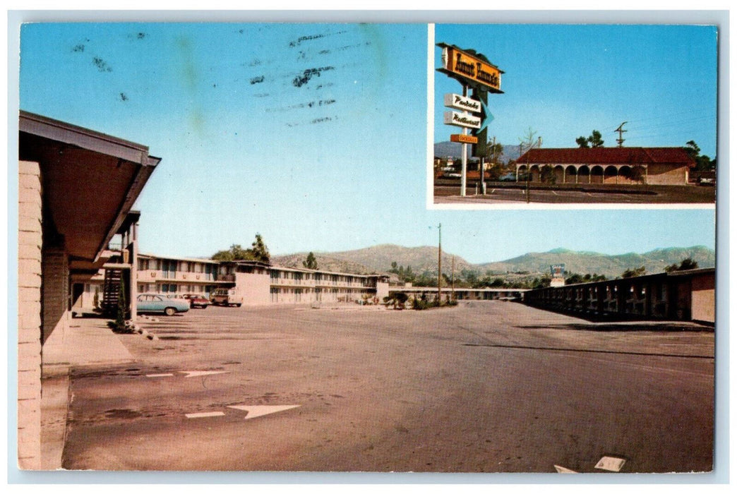1971 View Of Fabulous 7 Motel El Cajon California CA Dual View Vintage Postcard