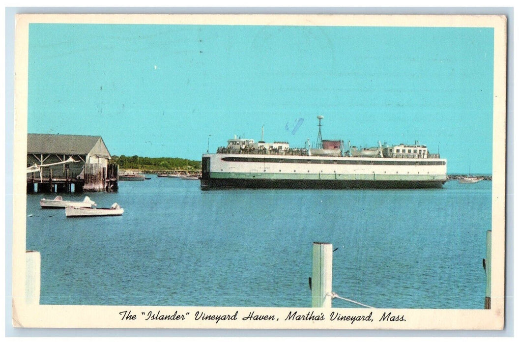 1969 Islander Vineyard Haven Martha's Steamer Vineyard Massachusetts MA Postcard
